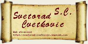 Svetorad Cvetković vizit kartica